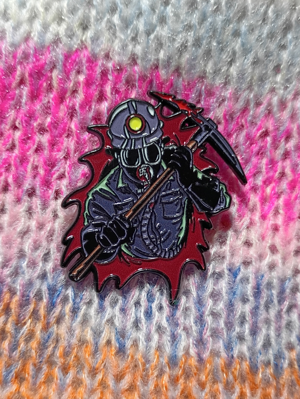 My Bloody Valentine 80s Slasher Horror Metal Lapel Pin Serial Killer Miner Gore